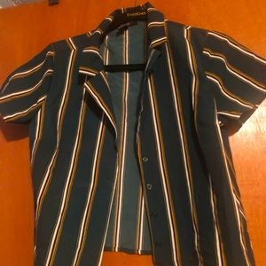 Cropped button down shirt